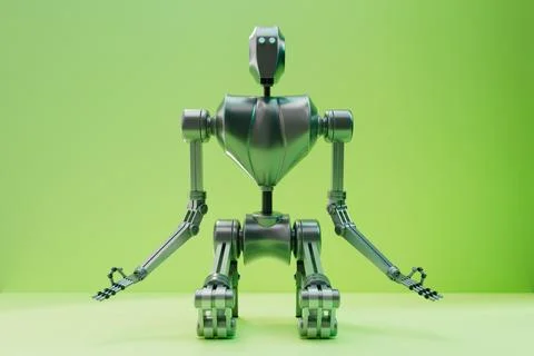 Humanoid alien meditates Stock Illustration