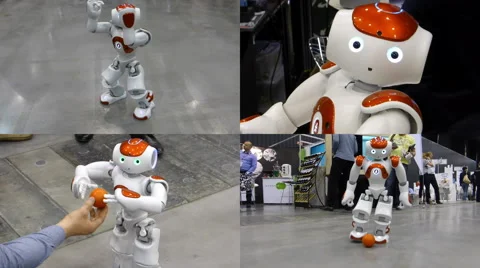 Humanoid autonomous robot AI Stock Footage 65138152