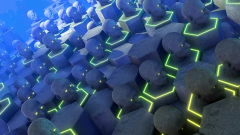 Humanoid Clones Hive Video stock 263735472