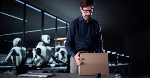 The Humanoid Cyborg Taking Over The Office Layoff From Robot Stock Photos