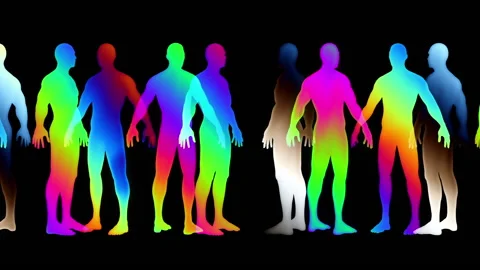 Humanoid Figures VJ Loop Video stock 145747933