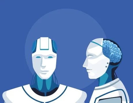 Humanoid robot avatar 스톡 일러스트