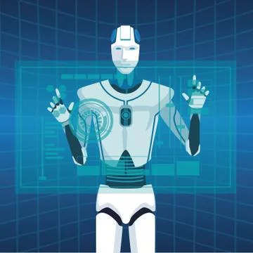 Humanoid robot avatar Stock-Illustration