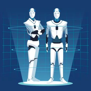 Humanoid robot avatar 스톡 일러스트