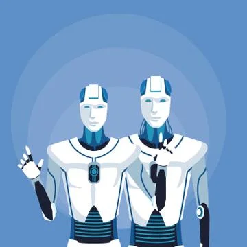 Humanoid robot avatar Stock-Illustration