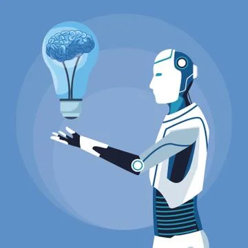 Humanoid robot avatar Stock-Illustration