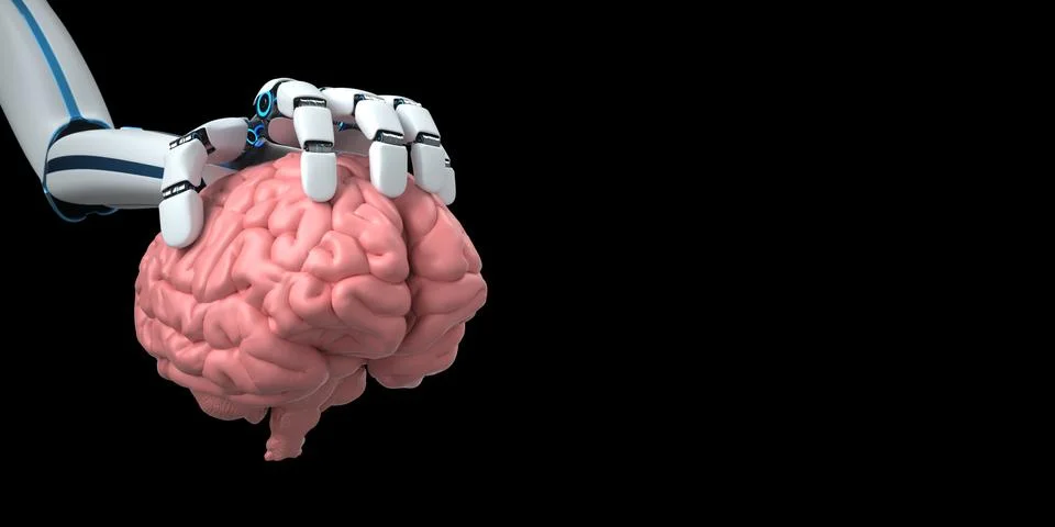 Humanoid Robot Hand Human Brain イラスト素材
