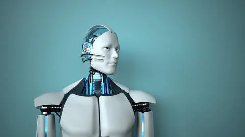 Humanoid Robot Stock Illustration