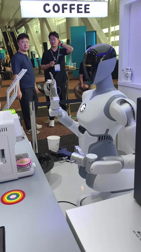 Humanoid robot named “ALPHABOT.2” Stock-Footage 338319561