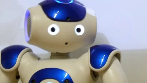 Humanoid robot nao looking Stock Footage 70234248