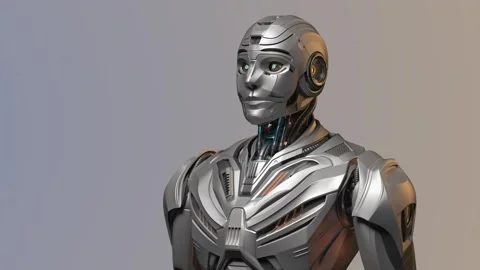 HUMANOID robot or cyborg Stock Footage 252319112