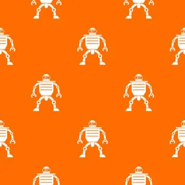 Humanoid robot pattern seamless Illustrazione stock