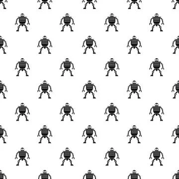 Humanoid robot pattern vector 스톡 일러스트