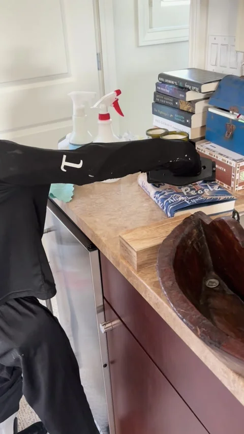 Humanoid Robot Takes Over House Cleaning, San Francisco, California, USA - 27 Au Stock Footage 343791149