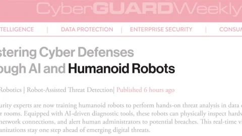Humanoid robots news articles Stock Footage 304278127