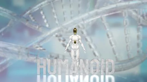 The Humanoid for Technology and sci concept 3d Rendering. 스톡 일러스트