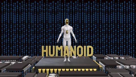 The Humanoid for Technology and sci concept 3d Rendering. Stock Illustration