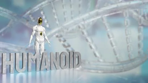 The Humanoid for Technology and sci concept 3d Rendering. Stock Photos