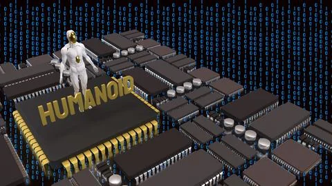 The Humanoid for Technology and sci concept 3d Rendering. Stock Photos