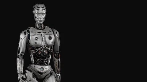 HUMANOID WALK Side View Stock Footage 255944796