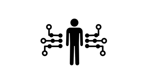 Human–Technology Connectivity Node Stock Footage 336064192