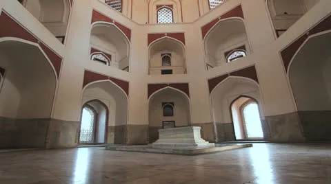 Humayun's Tomb interior c Stock Footage 24660070