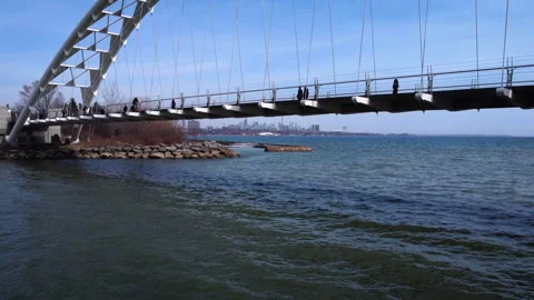 Humber Bay Arch Bridge Stock Footage 150921515