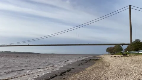 Humber Bridge in Hessle Stock Footage 221283186