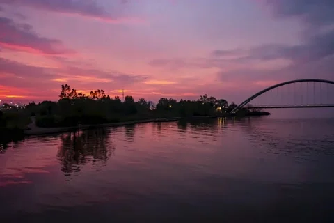 Humber River Sunrise Stock Footage 132483632