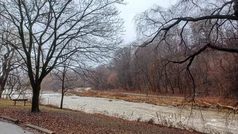 Humber River Winter Flow Stock Photos