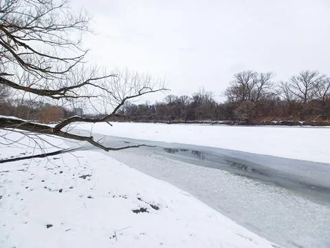 Humber river in winter 스톡 사진
