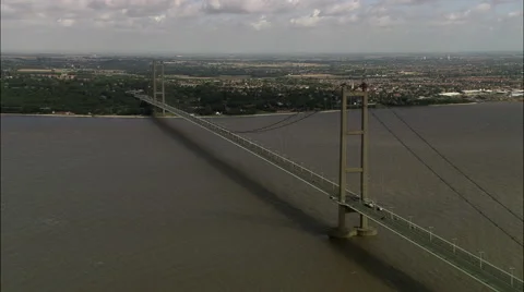 Humber Suspension Bridge Stock Footage 65198479