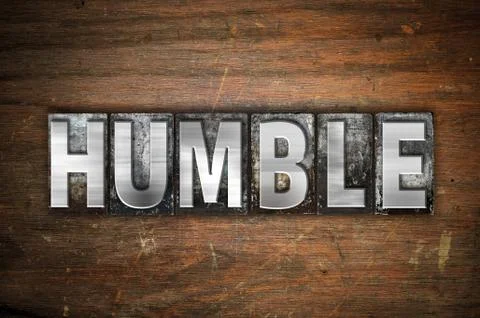 Humble Concept Metal Letterpress Type Stock Illustration