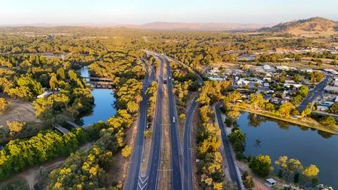 Hume Freeway, Wodonga Stock Photos