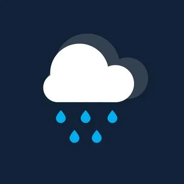 Humid dew vector icon. drizzling rain Stock Illustration