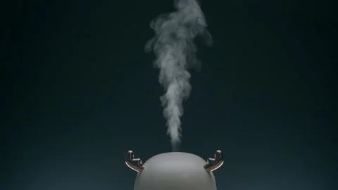 Humidification of the air in slow motion. The steam generator is in operation. Stock Footage 217425126