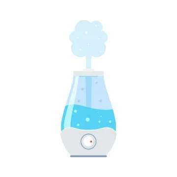 Humidifier air diffuser icon. Purifier microclimate ultrasonic home flat icon Stock Illustration