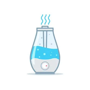 Humidifier air diffuser icon. Purifier microclimate ultrasonic home flat icon Stock Illustration