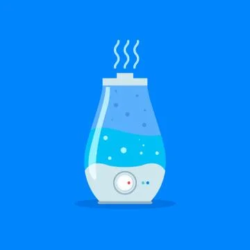 Humidifier air diffuser icon. Purifier microclimate ultrasonic home flat icon Stock Illustration