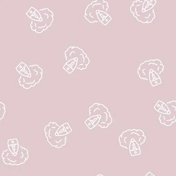 Humidifier device line seamless pattern Illustrazione stock