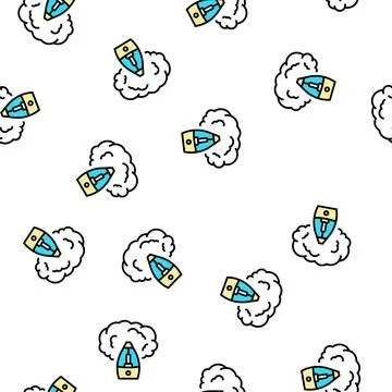 Humidifier device vector seamless pattern Stock Illustration