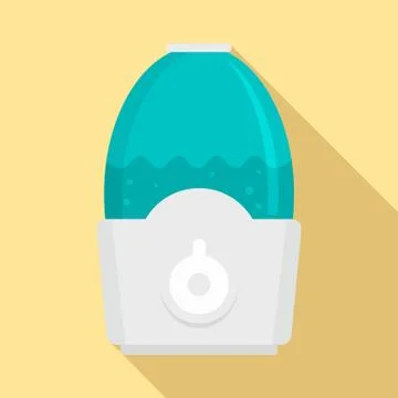Humidifier icon, flat style 库存插图