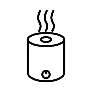 Humidifier icon linear logo mark in black and white Stockillustratie