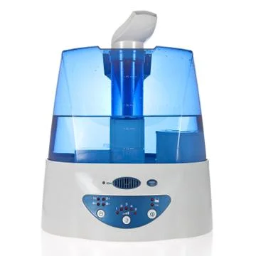 Humidifier with ionic air purifier isolated on white background Stock Photos