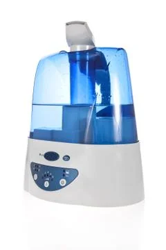 Humidifier with ionic air purifier isolated on white background Stock Photos