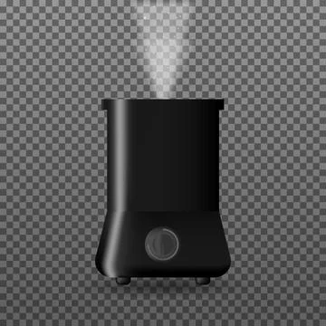 Humidifier with outgoing steam. Vector illustration Stock Illustration
