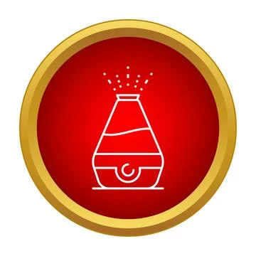 Humidifier producing mist, regulating indoor air moisture Stock Illustration
