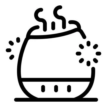 Humidifier spreading steam and improving air quality イラスト素材