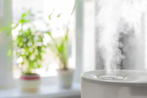 Humidifier spreading steam Stock Photos