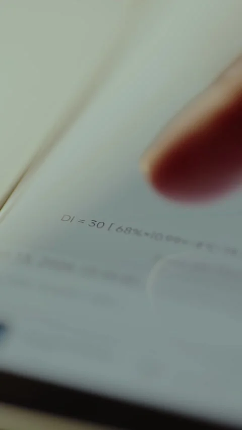Humidity calculation formula displayed on mobile phone screen Stock Footage 326880947
